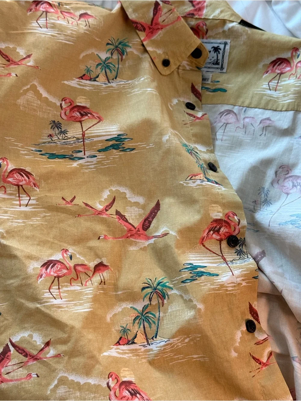 Howler Brothers Mansfield XXL Flamingo Tropical Hawaiian Shirt